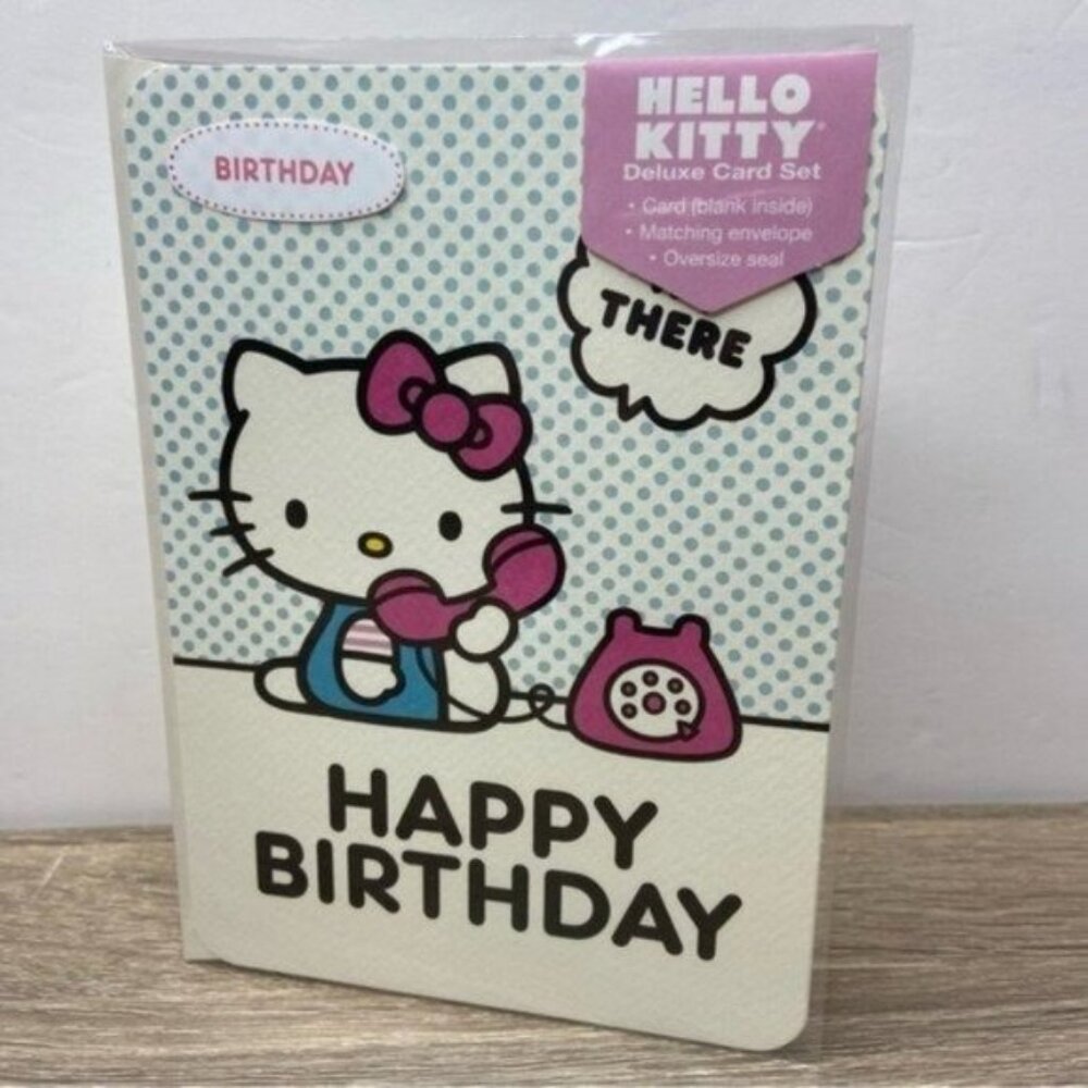 Hello Kitty Birthday Card Deluxe Card Set NEW